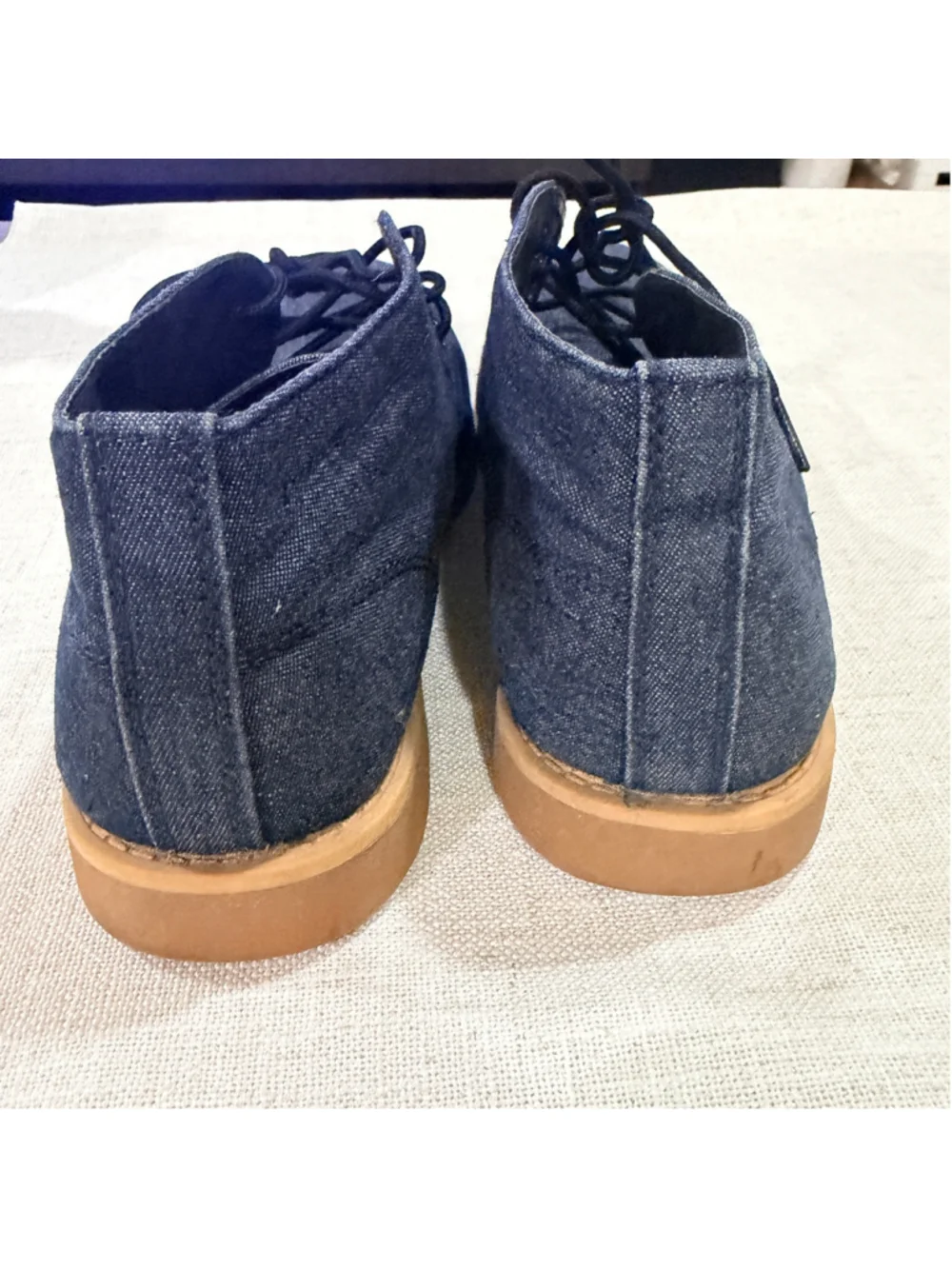 Levi’s Men’s Denim Chukka Boots Desert Shoes Gum Sole Blue Size 10 51801609U